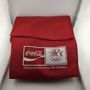 Vintage Coca Cola 1984 Olympics Soft Cooler Bag LA Olympic Committee Red